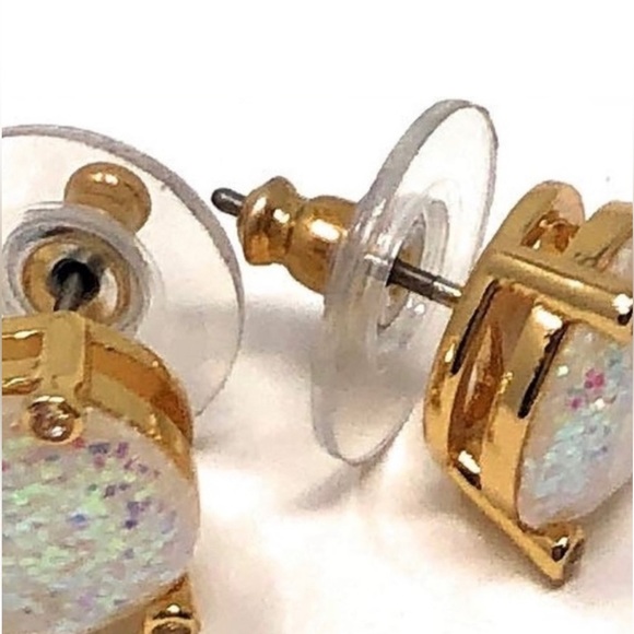 ❌SOLD❌ Kate Spade, New York rise and shine studs opal glitter - Picture 2 of 7